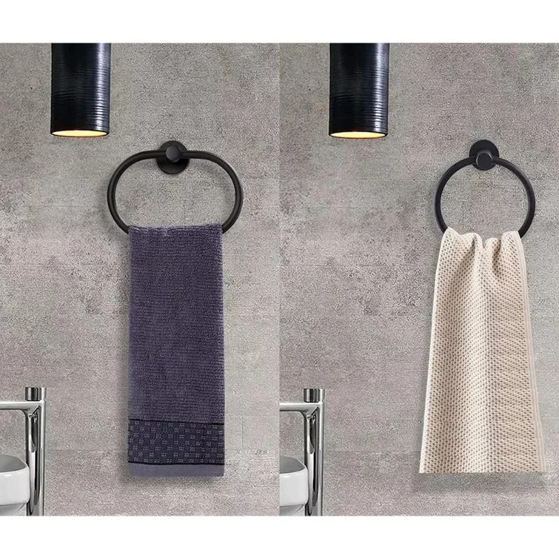 Elliptical Drilling Towel Ring in Stainless Steel - Bridgesea Hardware