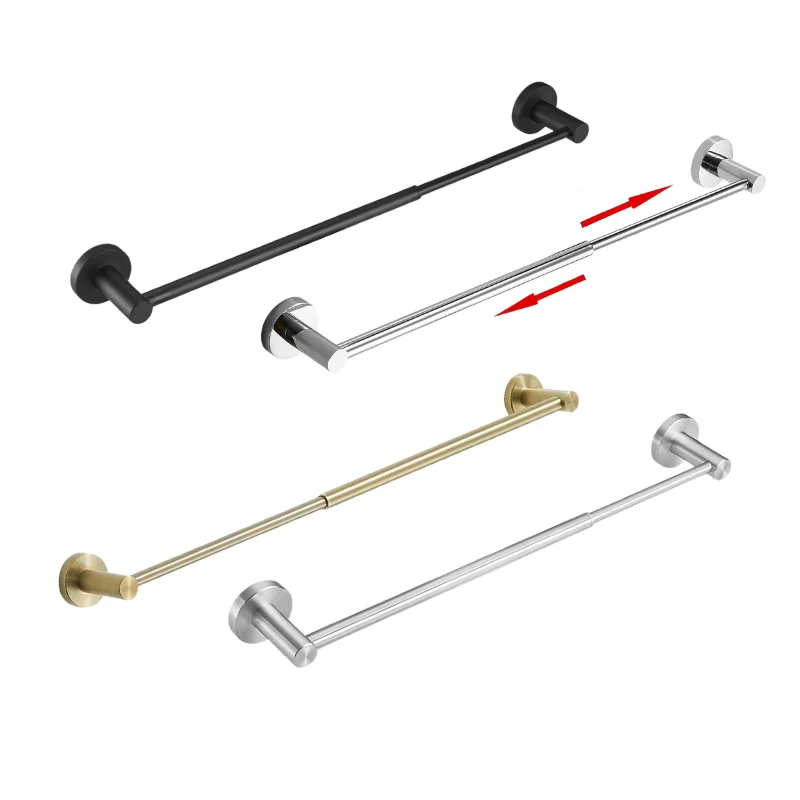 Extendable Towel Bar in Stainless Steel - Bridgesea Hardware
