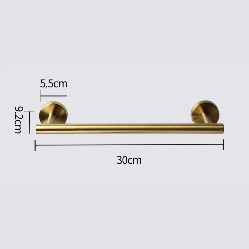 Round Base Towel Bar in Stainless Steel - Bridgesea Hardware