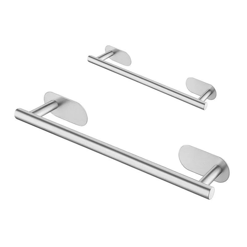 Elliptical Base Towel Bar in Stainless Steel - Bridgesea Hardware