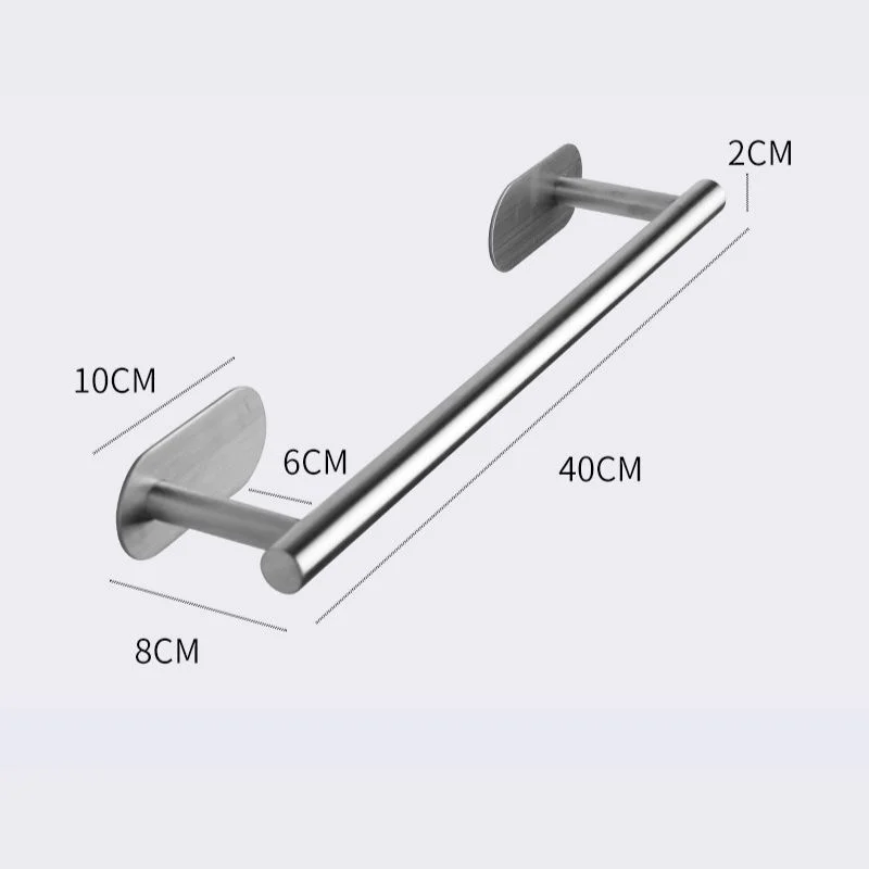 Elliptical Base Towel Bar in Stainless Steel - Bridgesea Hardware