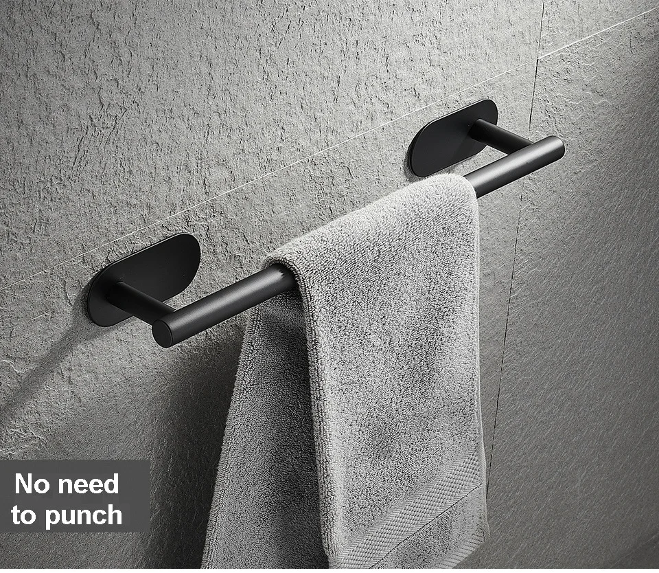 Elliptical Base Towel Bar in Stainless Steel - Bridgesea Hardware