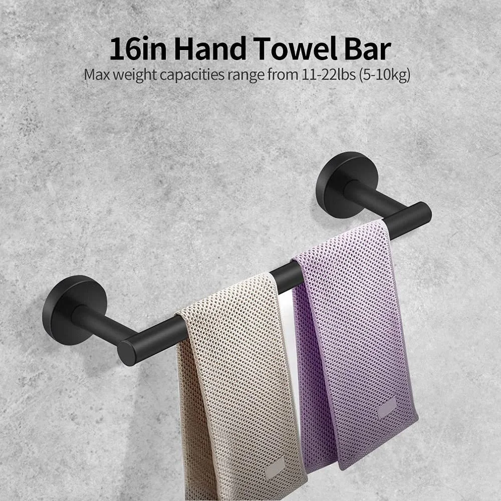 Round Base Towel Bar in Stainless Steel - Bridgesea Hardware