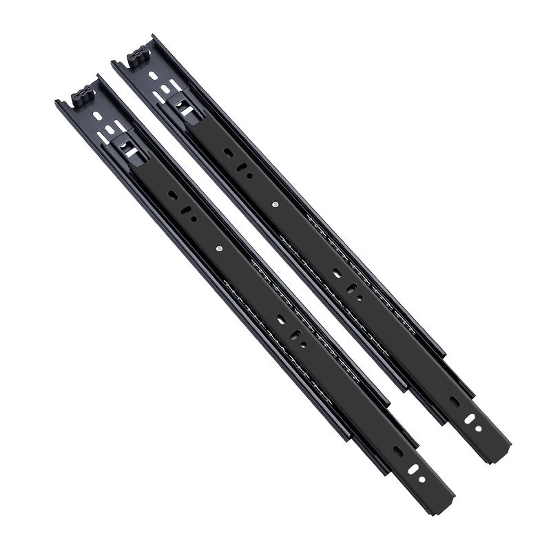 DGSM013 Pair Side Mount Cabinet Drawer Slide in Cold Rolled Steel both front open - Bridgesea Hardware