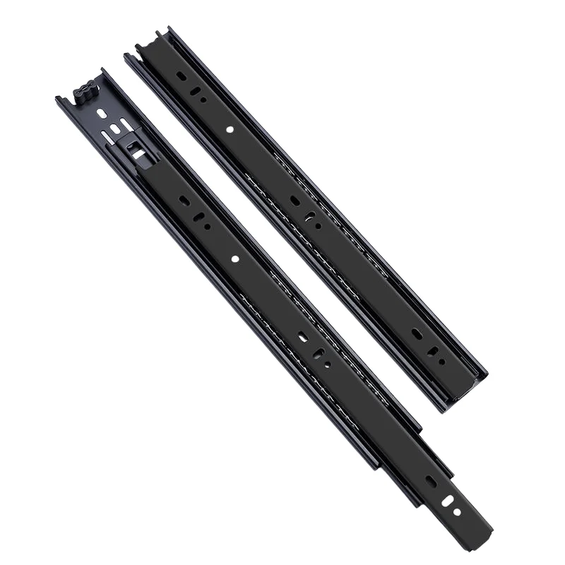 DGSM013 Pair Side Mount Cabinet Drawer Slide in Cold Rolled Steel one front open - Bridgesea Hardware